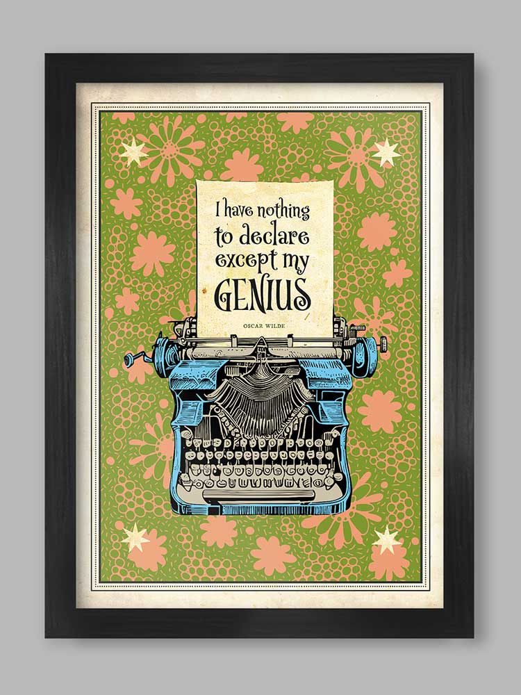 Oscar Wilde Literary Quote Print. Wilde Quote Poster